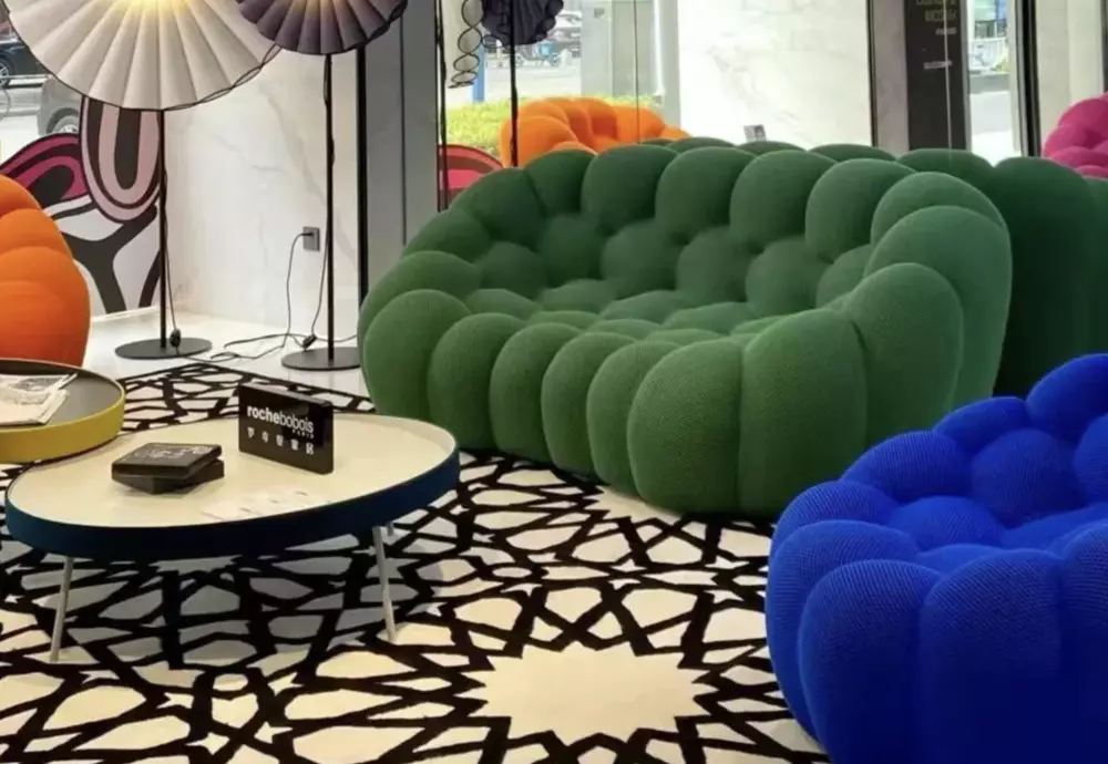 green bubble sofa